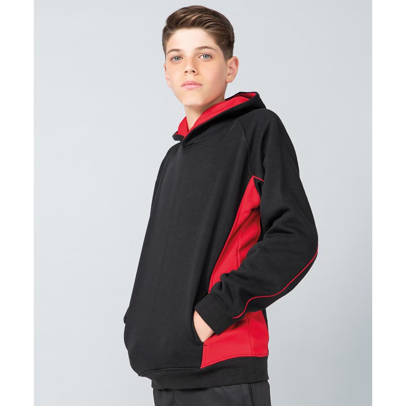 Kids pullover hoodie - Black/Red 5/6 Years